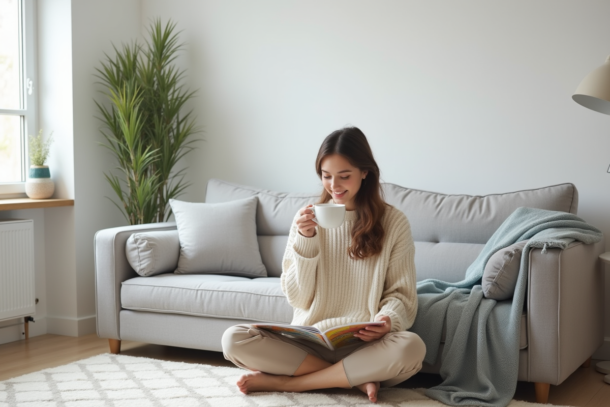 Sélection de couleurs idéales pour un salon scandinave
