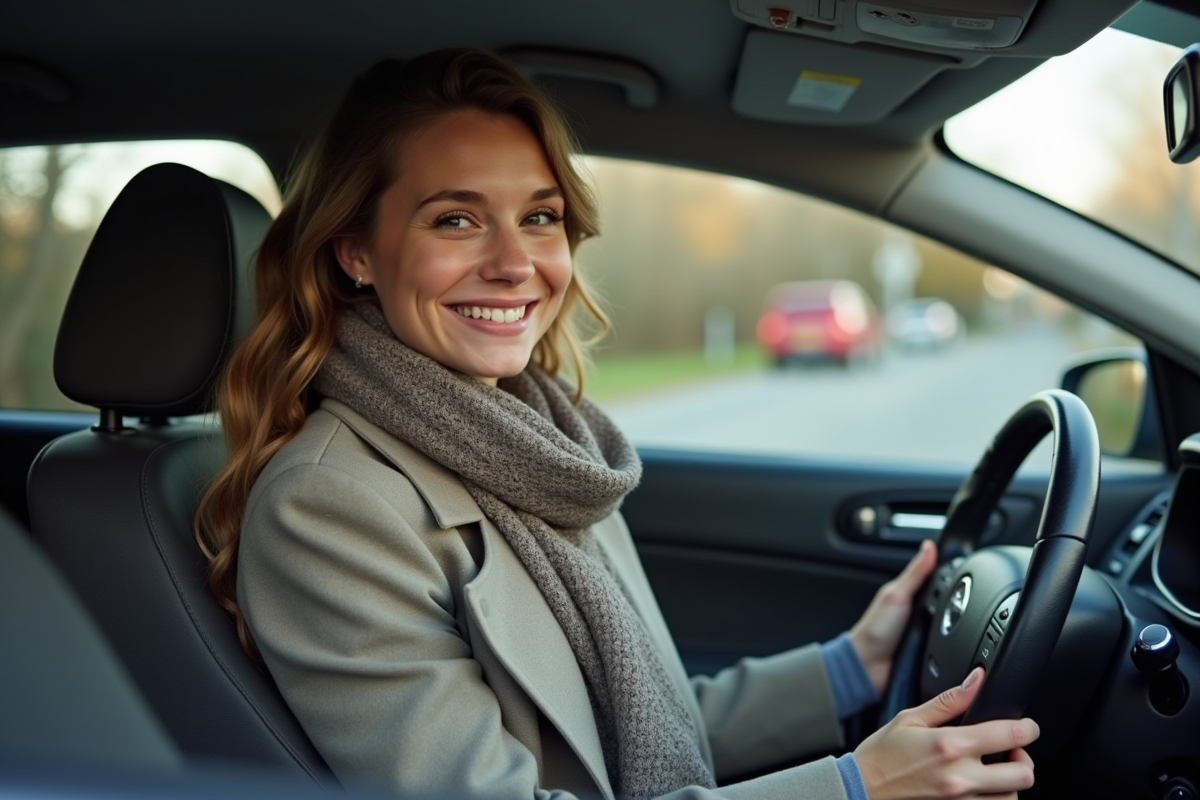 Jeune femme souriante dans l