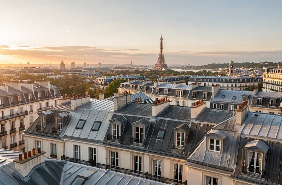Panorama sur les toits de Paris depuis la butte Montmartre